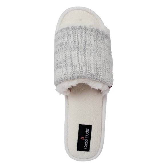 Cuddl Duds Women's Rib Twist Slide Slipper Size 9-10 - Picture 2 of 5